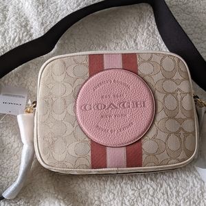 NWT New Coach Signature Jacquard Dempsey Crossbody